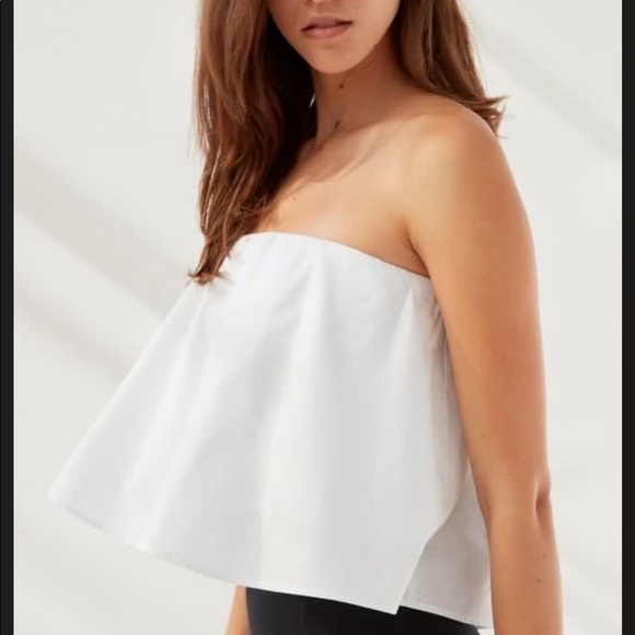 Aritzia Babaton eckerd blouse tube top white size small - Picture 1 of 1